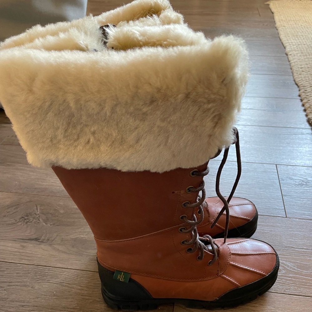 Ralph Lauren Quincie Leather Boots